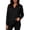#Black 1, variant on Vynhevius Womens Sweatshirt Solid V Neck Long Sleeve Side Slit Casual Loose Tunic Top