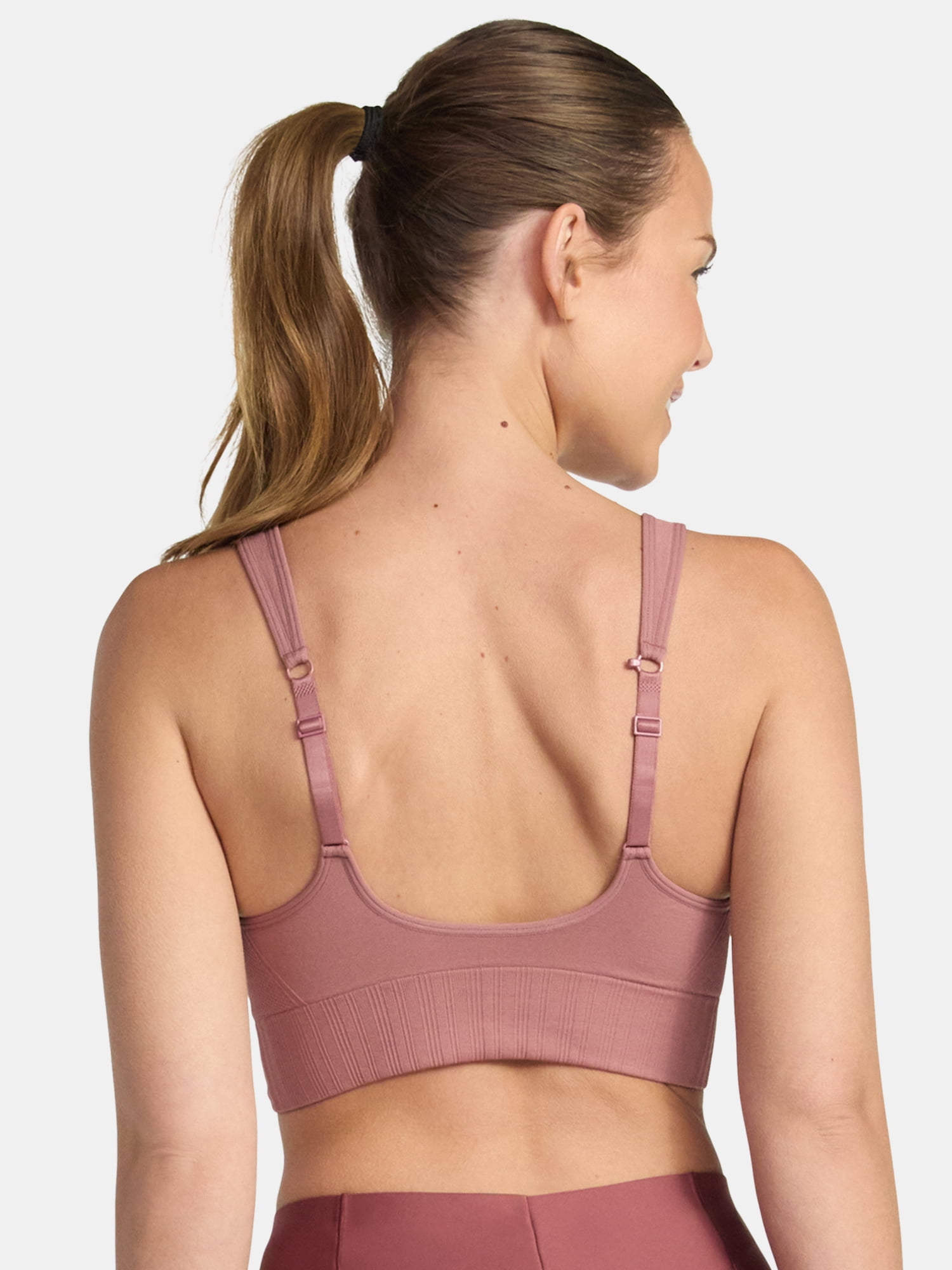 Avia Women's Medium Support Molded Plunge Sports Bra, Sizes S-XXXL