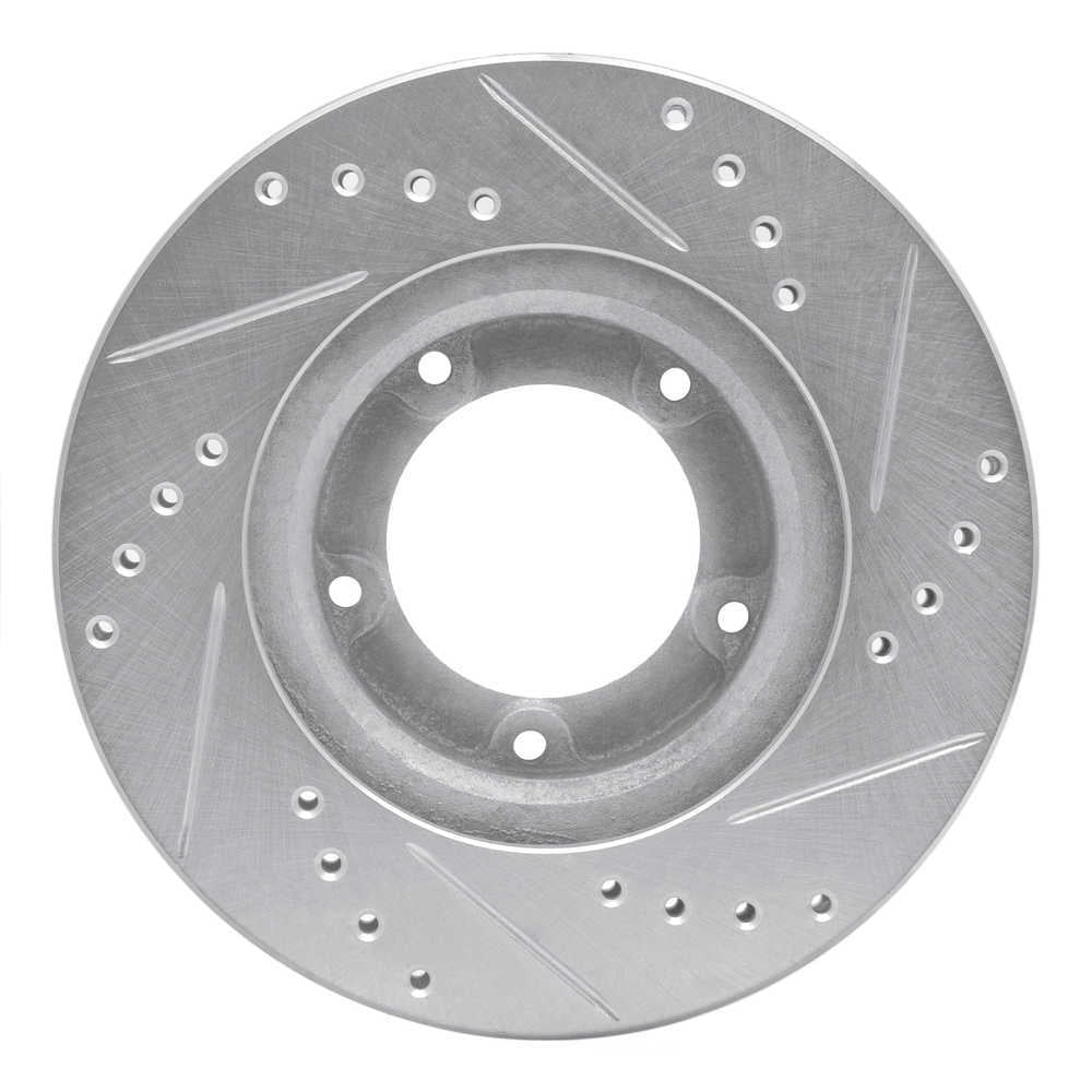 Dynamic Friction Company 631-76106L DFC Brake Rotor - Drilled And Slotted - Silver