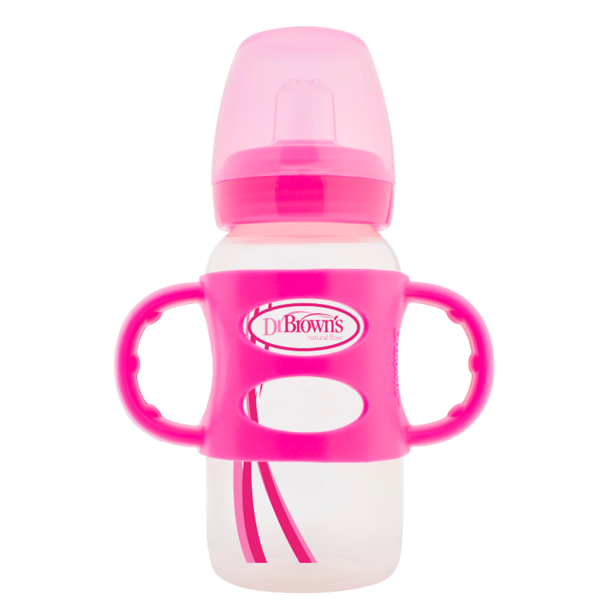 Dr. Brown's WideNeck Sippy Spout Baby Bottle with 100 Silicone Handle