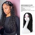 thumbnail image 3 of Deep Wave Lace Front Wig, 28 inch Breathable Deep Wave Wig Heat Resistant  for Party, 3 of 7