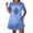 Light Blue, variant on Boho Dresses for Women 2025 Casual Short Sleeved V-Neck Dress Ruffle Retro Leisure Hawaiian Travel Causal Women Plus Size Beach Dresses