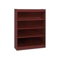 thumbnail image 2 of Lorell Panel End Hardwood Veneer Bookcase 36" x 12" x 48" - 4 x Shelf(ves) - 440 lb Load Capacity - Mahogany - Laminate - Wood - Assembly Required, 2 of 14