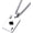 Black, variant on Stainless Steel Ace of Spades Pendant Necklace for Men and Women Poker Card Pendant with 24 Inch Link Chain