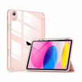 thumbnail image 1 of wonima44 VIKESI for iPad 10th Generation Case 2022, 10.9 Inch Case with Clear Transparent Back and TPU Shockproof Frame Cover [Built-in Pencil Holder, Support Auto Sleep/Wake] -Rose Gold, 1 of 1