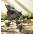 thumbnail image 1 of Zingz & Thingz 57070096 Poule et Poussins Sculpture en Métal Rustique, 1 of 1