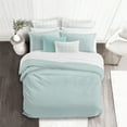 thumbnail image 3 of Basic Ticking Stripes Aqua Comforter Set Queen, 3 of 5