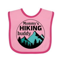 Inktastic Mommy's Hiking Buddy with Mountains and Trees Boys or Girls Baby Bib