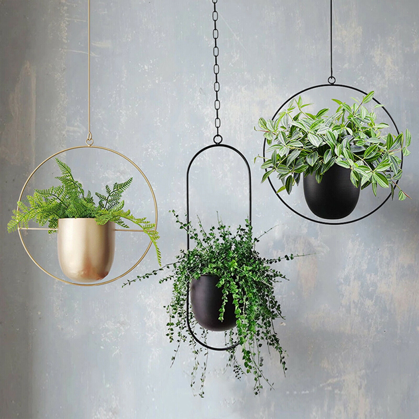 Metal Plant Hanger Modern Wall Ceiling Hanging Planter