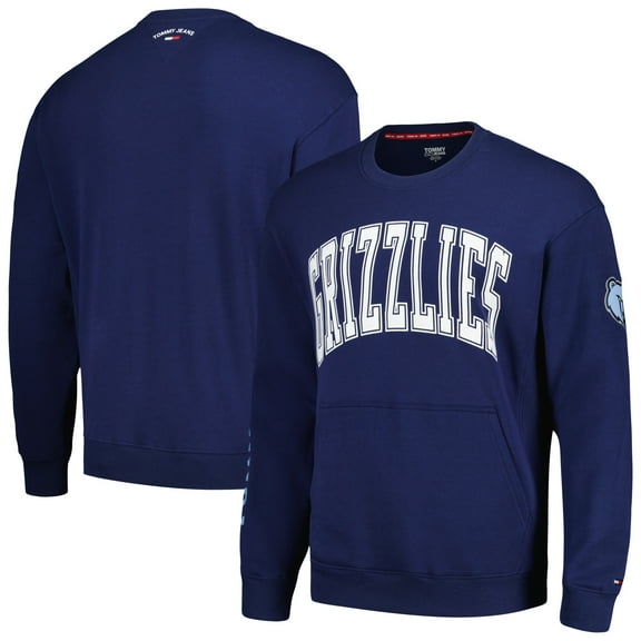 Men's Tommy Jeans Navy Memphis Grizzlies Henry-Pullover Sweatshirt