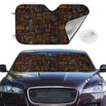 thumbnail image 2 of Balery Polynesian Turtles Print Car Windshield Sun Shade,Windshield Sunshade for Car Pickup Truck SUV Accessories-Small, 2 of 7