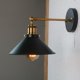 thumbnail image 4 of Indoor Iron Wall Lamp Sconce Kitchen Light Decoration 220mm Black Gold, 4 of 5