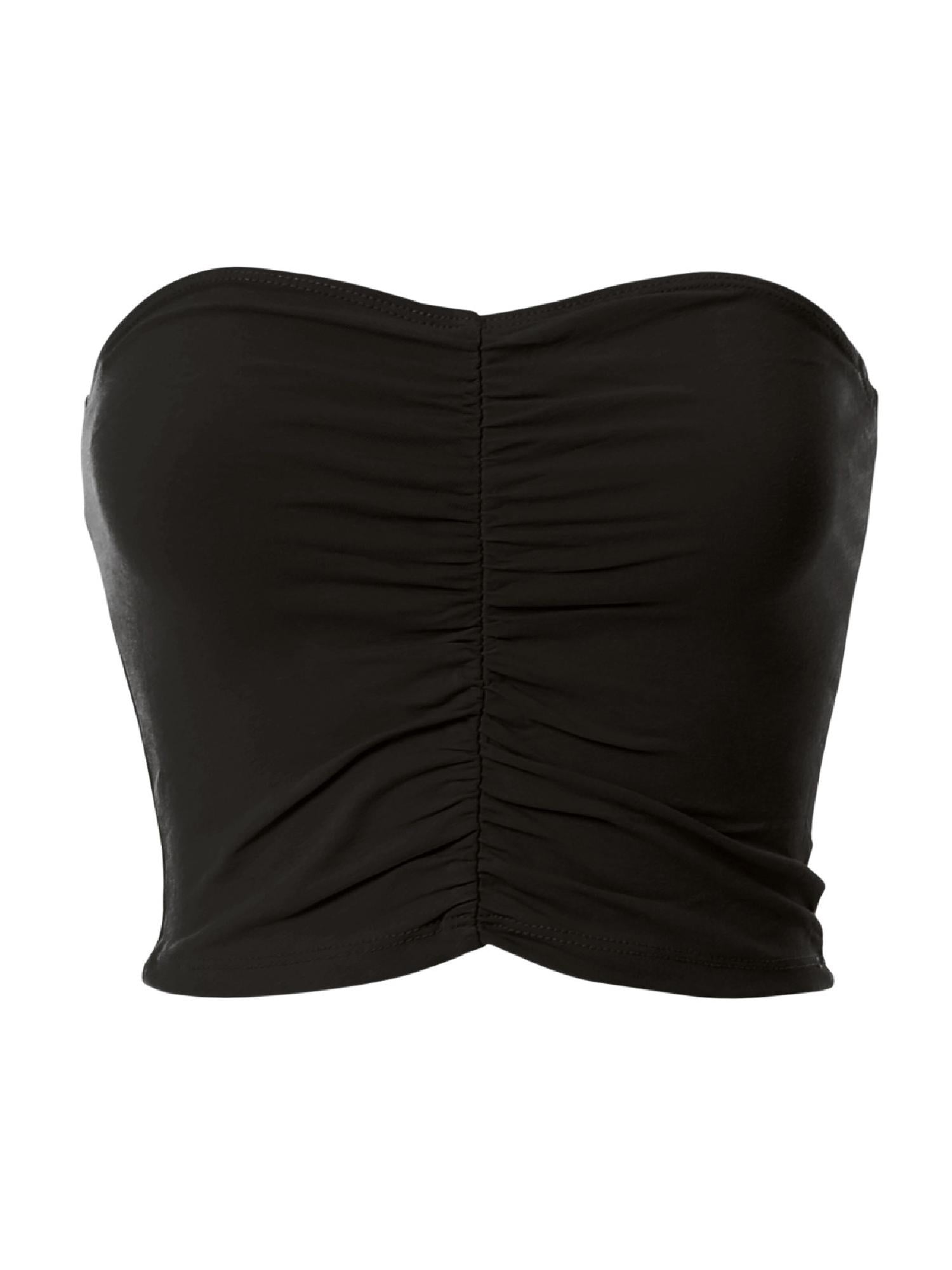 MixMatchy Women's Ruched Front Bandeau Tube Top