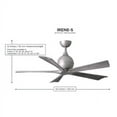 thumbnail image 6 of Irene-5 five-blade paddle fan in Textured Bronze finish with 52" solid walnut tone blades., 6 of 7