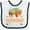 White and Navy, variant on Inktastic Wyoming Vacation Buffalo Silhouette Boys or Girls Baby Bib