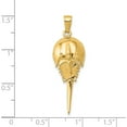thumbnail image 4 of 14K Yellow Gold Polished Moveable Horseshoe Crab Pendant (38 X 13) Made In Peru c2587, 4 of 6