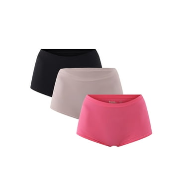 No Boundaries Women's Fit Stretch Boyshort Panties 3-Pack, Sizes XS-3XL