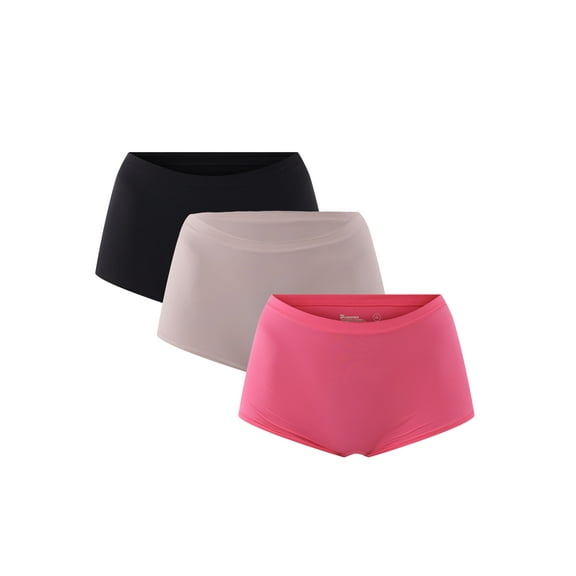 No Boundaries Women's Fit Stretch Boyshort Panties 3-Pack, Sizes XS-3XL
