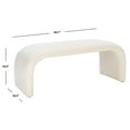 thumbnail image 6 of SAFAVIEH Tenko Modern Solid Glam Accent Bench, Cream, 6 of 9