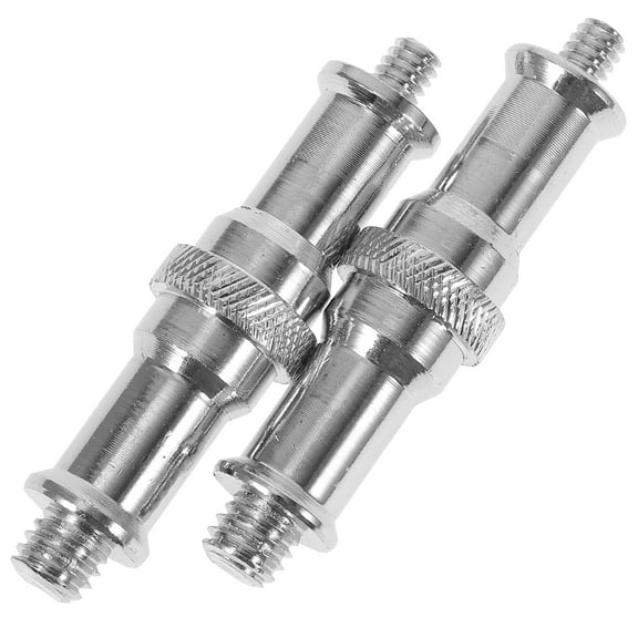 2 Pcs Spigot Screw Male to Male Adapter Standard Convertor Screw Flash Light Stand Screw Spigot