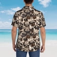 thumbnail image 4 of Pofeuu Cute French Bulldog Print Hawaiian Shirt for Men Sleeves Casual Button Down Summer Beach Dress Shirts T-Shirts,3X-Large, 4 of 7