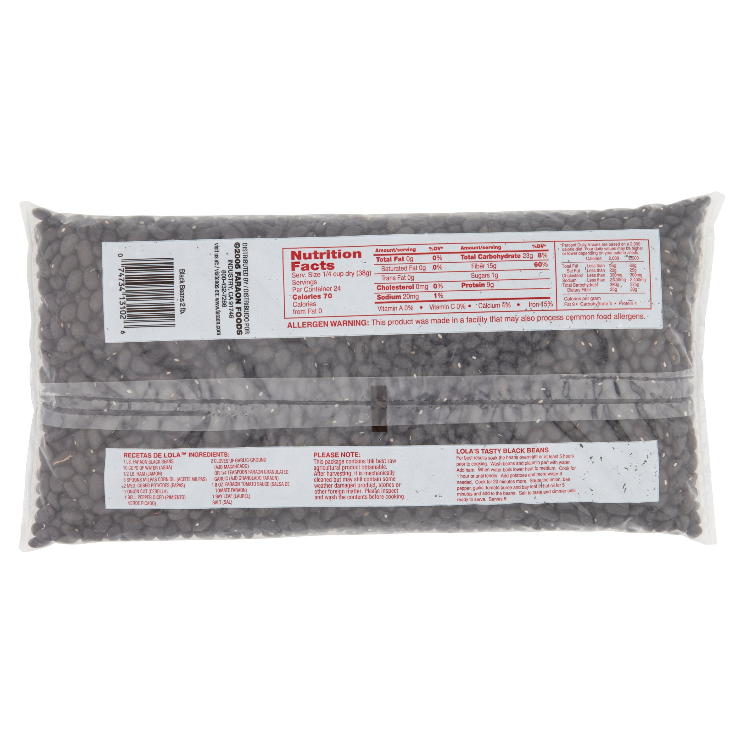 Faraon Black Beans, 32 oz