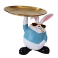 thumbnail image 1 of Bandeja de almacenamiento, bandeja para joyas, soporte para aretes, caja de almacenamiento, figura de conejo para bar Azul claro, 1 of 9