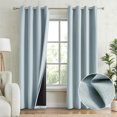 thumbnail image 1 of Cortinas Anpark 100% opacas, color azul claro, 132 x 213 cm, 2 paneles, 1 of 7
