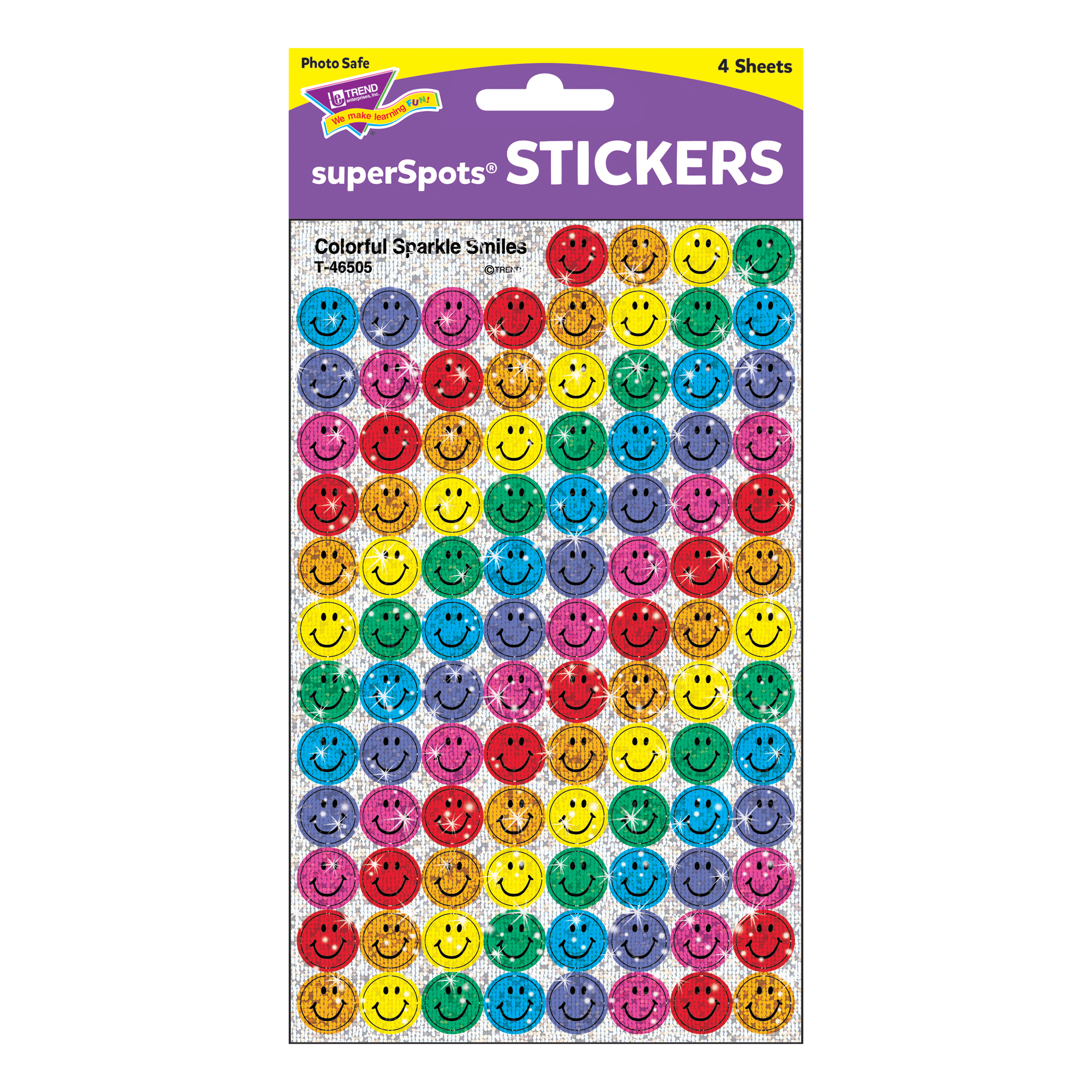 TREND Colorful Smiles superSpots Stickers-Sparkle, 400 Per Pack, 6 Packs