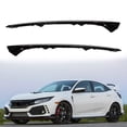 thumbnail image 2 of For 2019 2020 2021 Honda Civic Headlight Eyelid Trim Molding Glossy Black Pair, 2 of 7