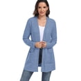 thumbnail image 6 of JWD Women's Cardigan Open Front Lightweight Cardigan Long Sleeve Cardigans with Pockets Denim Blue M, 6 of 7