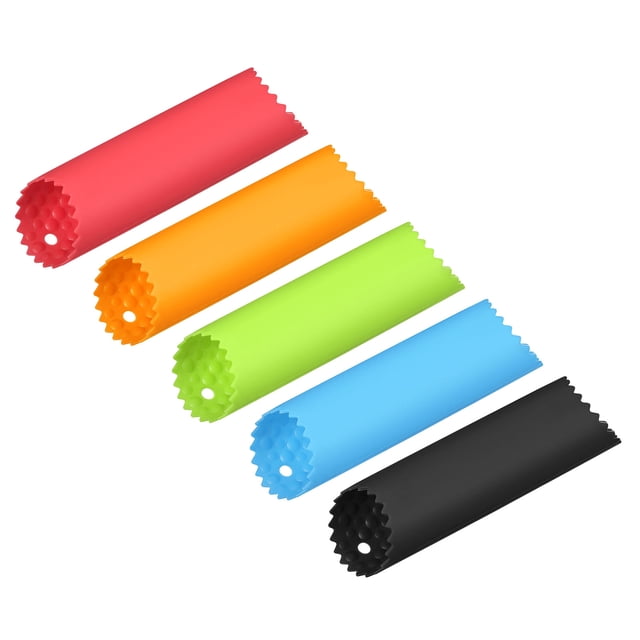 Unique Bargains Garlic Peeler Silicone Tube Roller Non Slip for Useful Kitchen Tools, Black/Blue/Green/Red/Orange