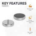 thumbnail image 6 of Ceramic Pot Magnet with M10 External Thread - 80mm dia x 18mm thick - 125.69lbs Pull (Pack of 1), 6 of 7