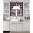 thumbnail image 4 of 4th of July Kitchen Curtains Sets 24 Inch Length with Valance, Independence Day American Flag Star Striped Swag Valances and Tiers Curtain Set Drapes Swag Curtains for Living Room, Bathroom, Bedroom, 4 of 6