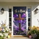 thumbnail image 5 of Cubierta de puerta de Pascua con cruz cristiana religiosa y guirnalda grande para puerta de entrada de Pascua, decoración de iglesia, con lirios, adorno floral, cruz de Jesús, cubierta colgante de te, 5 of 6