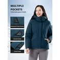 thumbnail image 6 of CAMEL Women's Ski Jackets Waterproof Fleece Jakcet Warm Hooded Windproof Winter Snow Outerwear Coats Navy Blue, 6 of 11