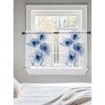 thumbnail image 5 of Sheer Kitchen Tier Curtains 24 Inch length, Rod Pocket Half Curtains Short Drapes, Light Filtering Chiffon Small Window Treatments 2 Panels 27.5"W x 24"L, 5 of 7