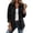 Black, variant on Womens Shacket Jacket Button Down Corduroy Style Shirt Coat Long Sleeve Loose Tunic Top with Pocket Chest Utility Pocket Layering Favorite