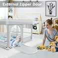 thumbnail image 3 of Ajulkrio Baby Playpen for Babies and Toddlers, Play Fence Gate Play Pen for Unisex Kid Grey 50x50x27 inch, 3 of 5