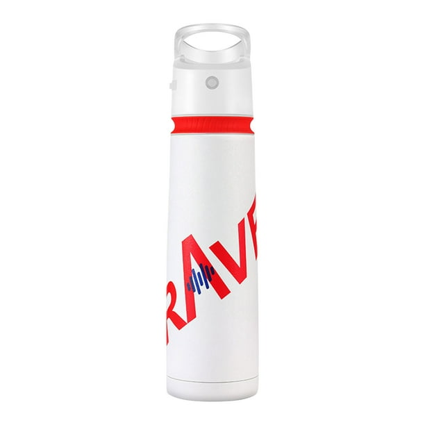 Botella de agua térmica Pisexur Electronics para hombre con altavoz Bluetooth integrado. Portátil. Regalo resistente con luz LED. Resistente al agua IPX5. Electrónica para niños. Organizador de elect
