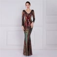 18831 Positioning Flower Beaded Evening Dress Women‘s New Banquet