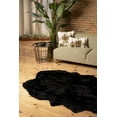 thumbnail image 3 of HomeRoots 476637 4 x 6 ft. Black Faux Fur Washable Non Skid Area Rug, 3 of 5