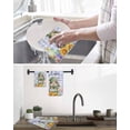 thumbnail image 5 of Easter Rabbits Kitchen Dish Towels for Drying Dishes Set of 3, Watercolor Eggs Flowers Butterflies Purple Plaid Waffle Weave Microfiber Hand Tea Bathroom Towels Quick Dry & Absorbent Towel 12x12, 5 of 7