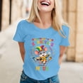 thumbnail image 2 of XAOFW Women's T-Shirts Carnival Short Sleeve Crewneck Cartoon Print T Shirt Leisure Wear Relaxed Fit Tee Shirts Outdoor Activities Soft Breathable Top, 2 of 6