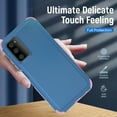 thumbnail image 5 of Xhy Samsung Galaxy A03S Case with Privacy Screen Protector Military Grade Full Body Protection 3 in 1 Shock Drop Resistant Rugged Rubber TPU Durable Detachable for Galaxy A03S Phone - Navy Pink, 5 of 10