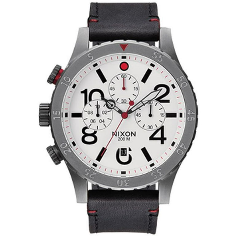 Nixon Men's 48-20 Chrono Leather Watch A363486