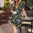 thumbnail image 3 of Fotbe Flowers Butterfly Vestido Largo de Moda para Mujer, Vestido Tipo Camiseta con Manga Corta y Estilo Casual a Rayas y Bloques de Color, 3 of 6