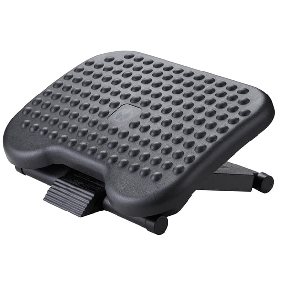 Adjustable Under Desk Foot Rest with Massage Texture & Roller - Ergonomic Foot Stool with 3 Heights & 20° Tilt for Home & Office