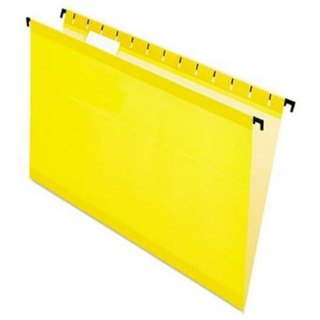 Esselte Pendaflex 615315YEL Poly Laminate Hanging Folders, Legal, 1-5 Tab, Yellow, 20 Per Box