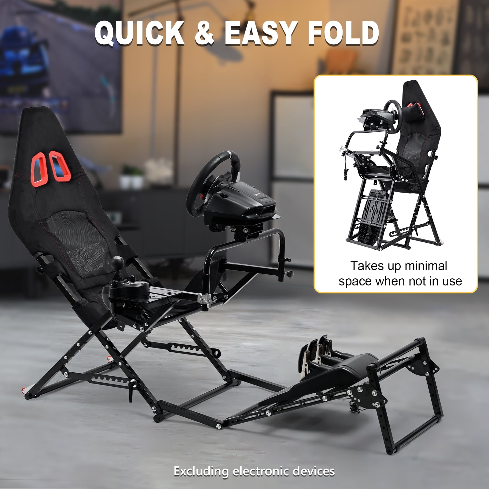 Marada Foldable Racing Sim Marada Foldable Racing Simulator Cockpit Wheel Stand Philippines | Ubuy